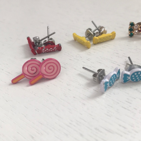 Set of 7 candy earrings - Picture 2 of 4